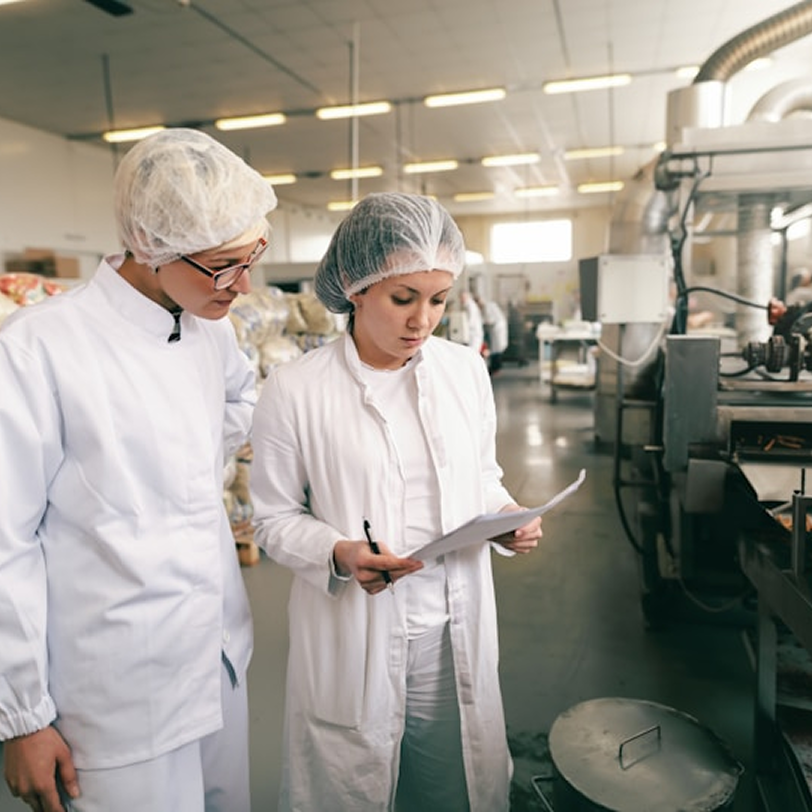 Lab workers